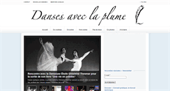 Desktop Screenshot of dansesaveclaplume.com