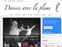 Tablet Screenshot of dansesaveclaplume.com